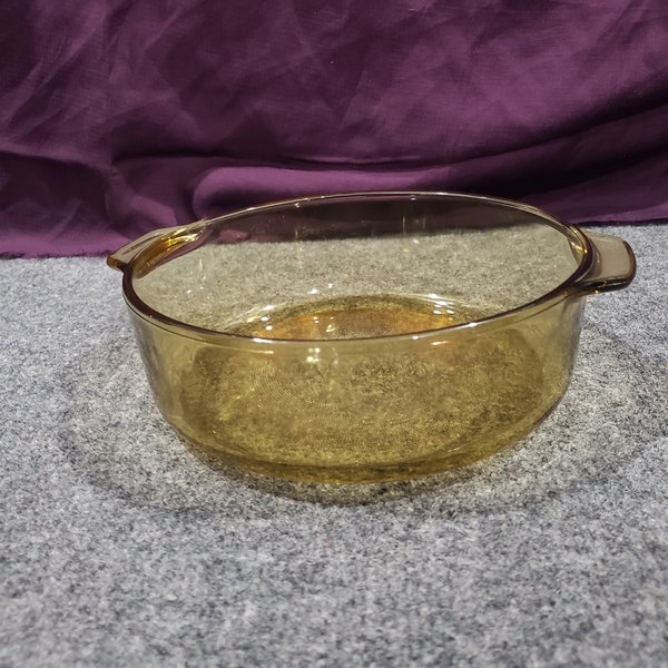 Vintage Mexico #15 Amber Glass Casserole Baking Dish