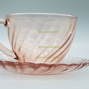 Ensemble tasse et soucoupe rose Arcoroc Rosaline Swirl - ARC 17