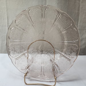Vintage Rosa Depression Glas Jeanette Cherry Blossom 9 &quot;&quot;Teller&quot;&quot;