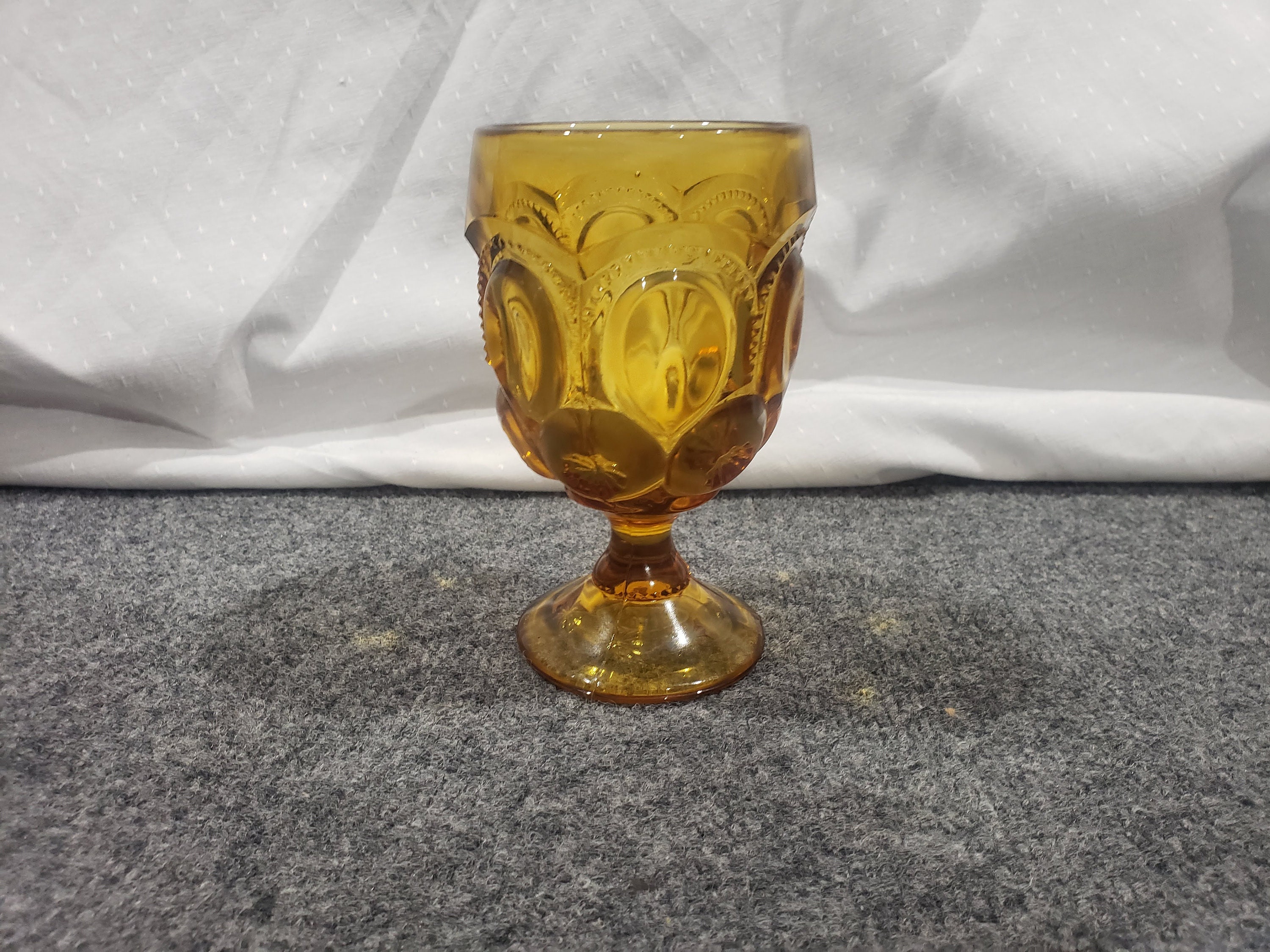 Vintage L.E. Moon and Stars Amber 5 3/4