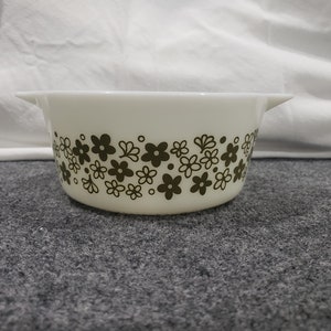 Vintage 1.5 QT Pyrex Crazy Daisy Spring Blossom 474-B Casserole Bowl Dish