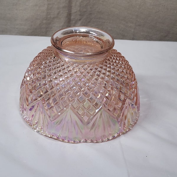 Vintage Pink Iridescent Pineapple Fairy Lamp Shade Only L. E. Smith 5” X 3.25”