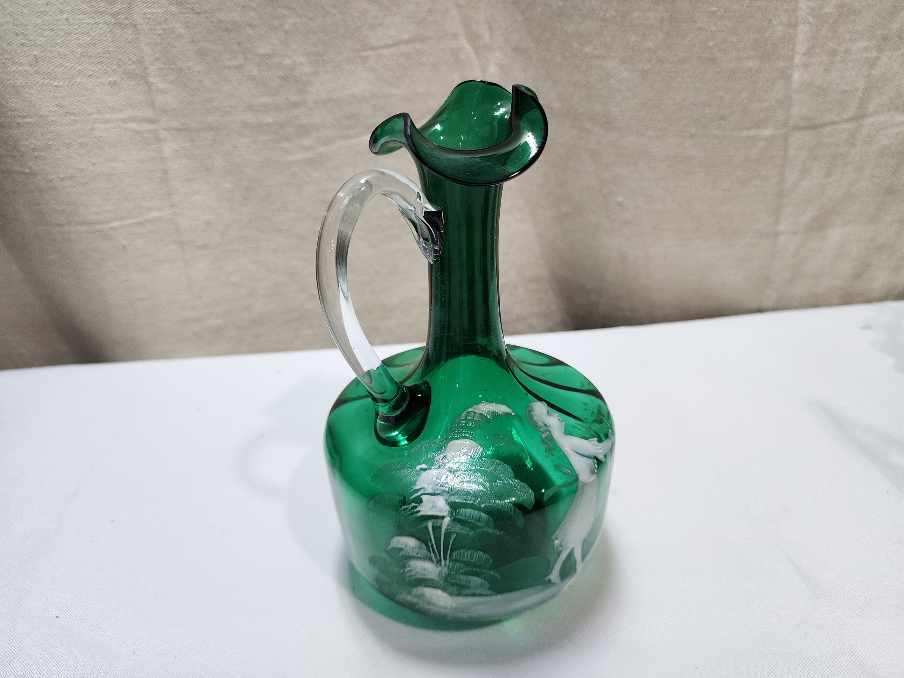 ガラス　角　ピッチャー　ハンドメイド　グリーン　希少　ヴィンテージ　工芸品 il_fullxfull.5033757615_jvqx.jpg