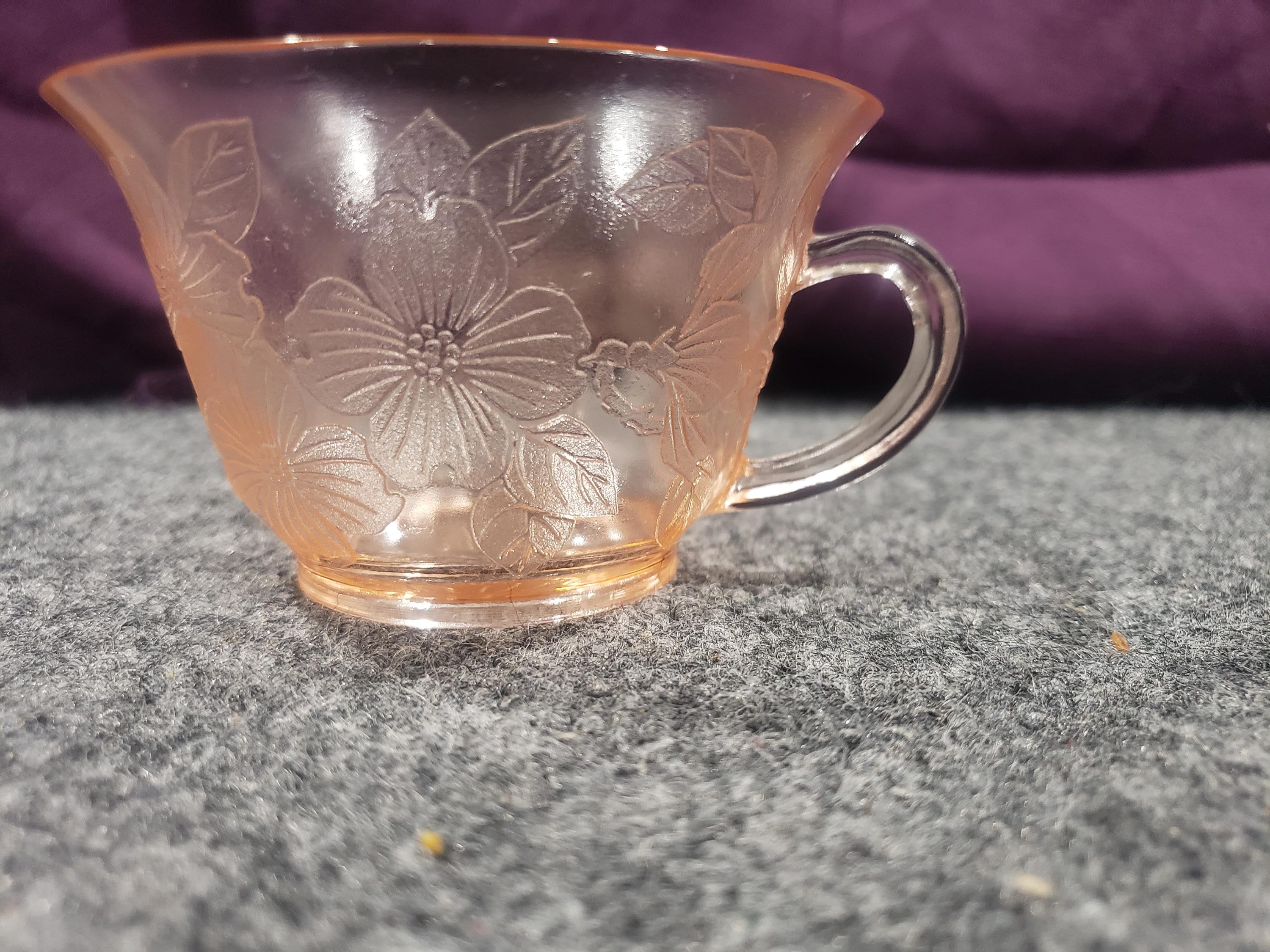 Vintage Macbeth Evans Dogwood Pink Depression Glass Thin Cup - Etsy