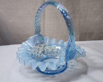 フェントン ミスティ ブルー オパールセント 虹彩加工 ホブネイル 6