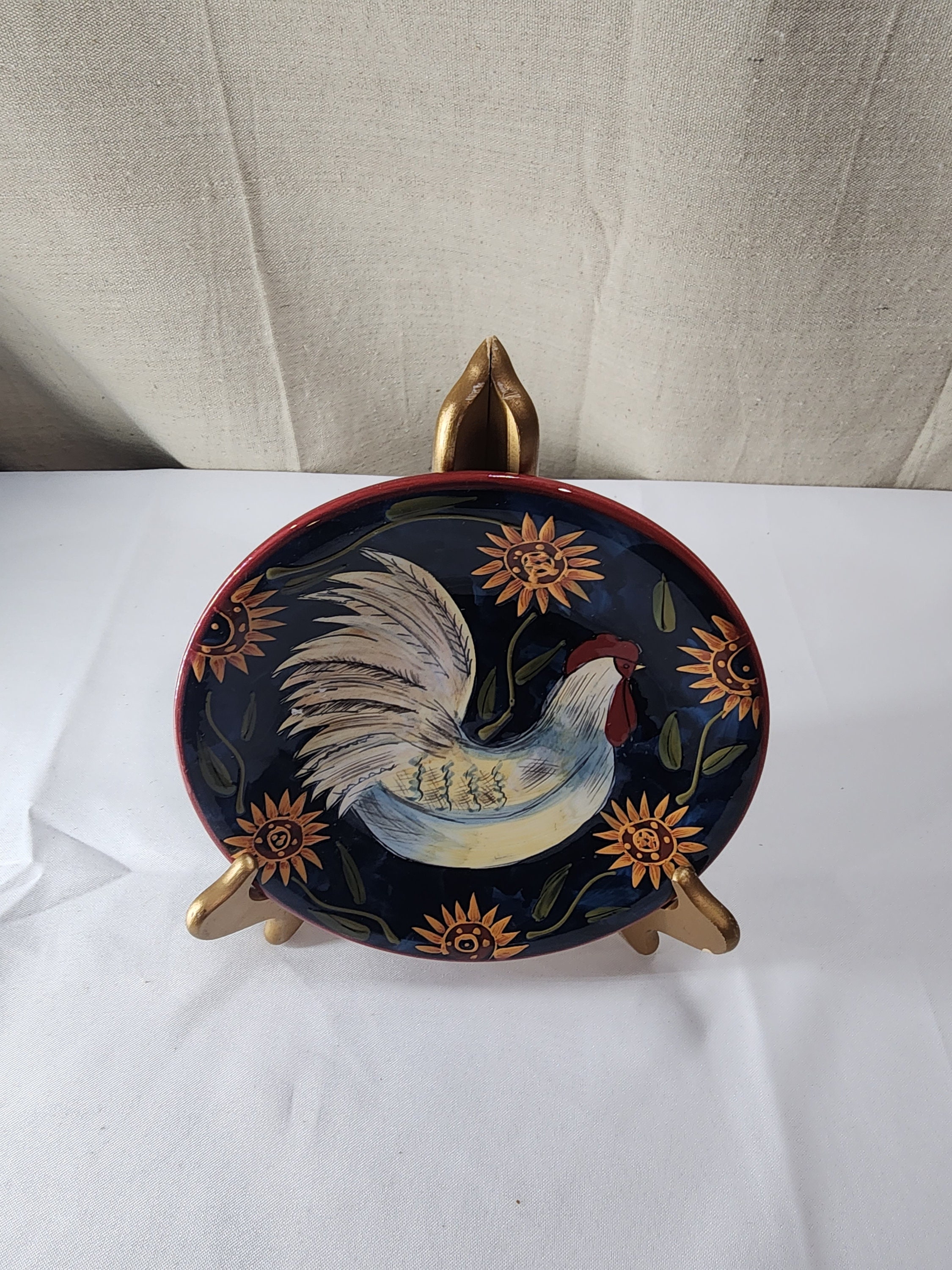Certified International SUSAN WINGET Sunrise Rooster 8 1/2  display picture 1