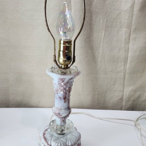 Vintage Akro Agate Glass Lamp