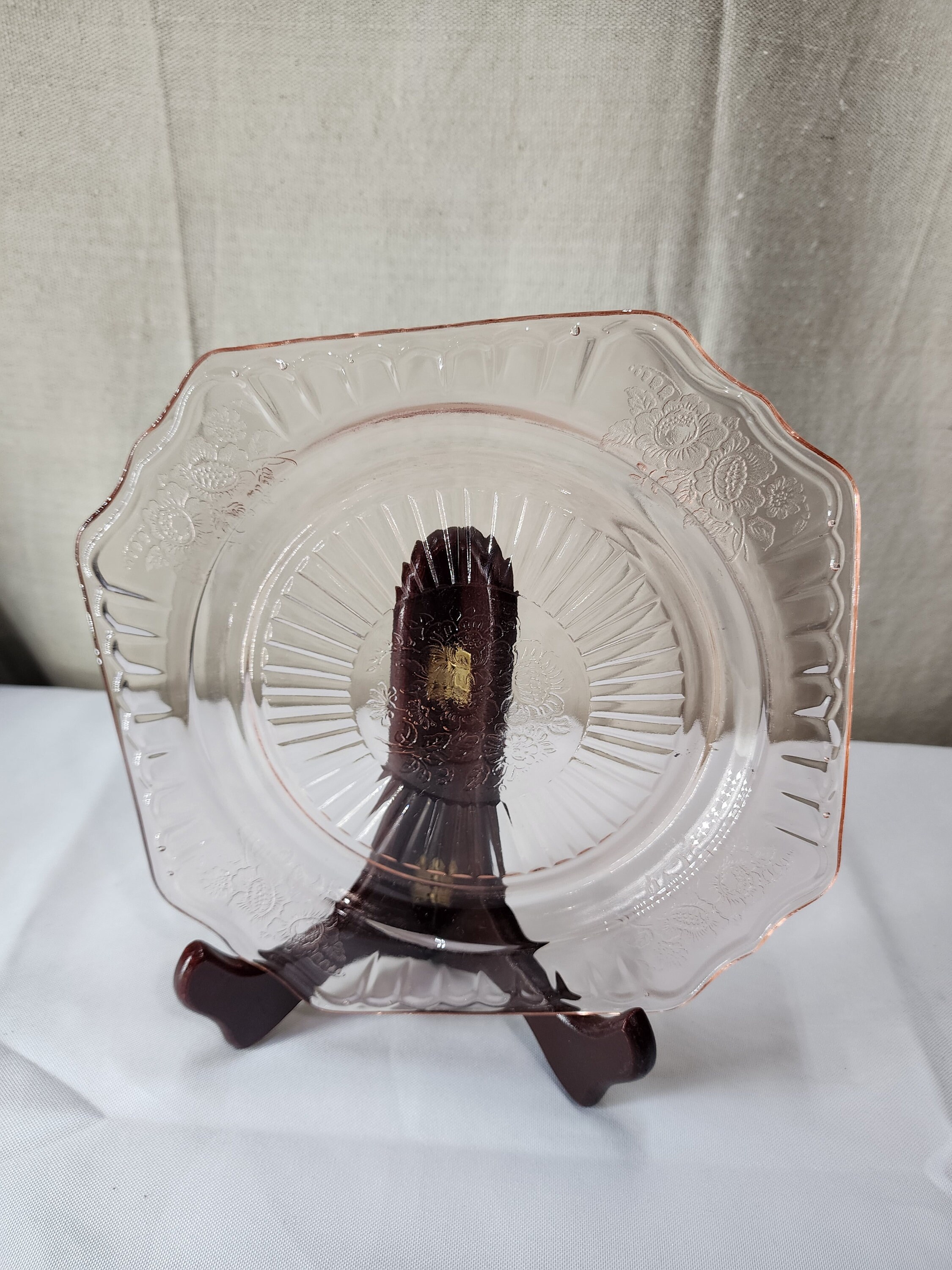 1931年～ アンカーホッキング メイフェアーピンク フラワー プレート 2