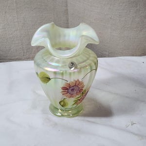 Fenton Emerald Green Basket - Etsy