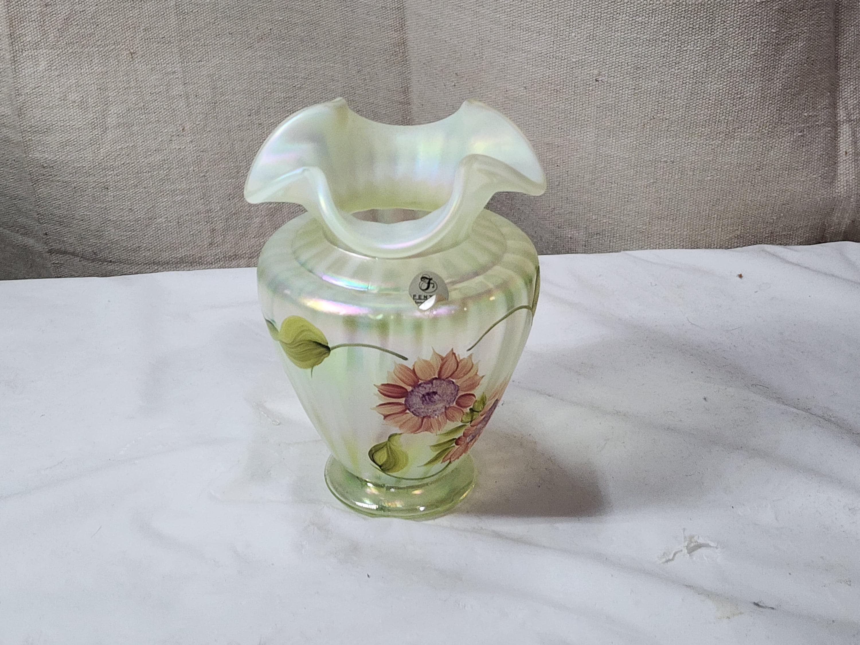 Fenton Emerald Green Basket - Etsy