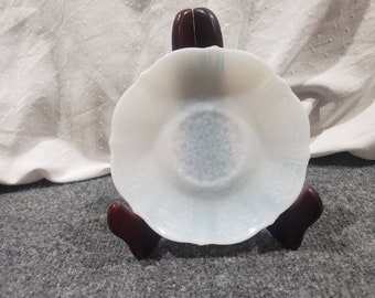 Vintage American Sweetheart Monax White Saucer MacBeth-Evans Depression Glass