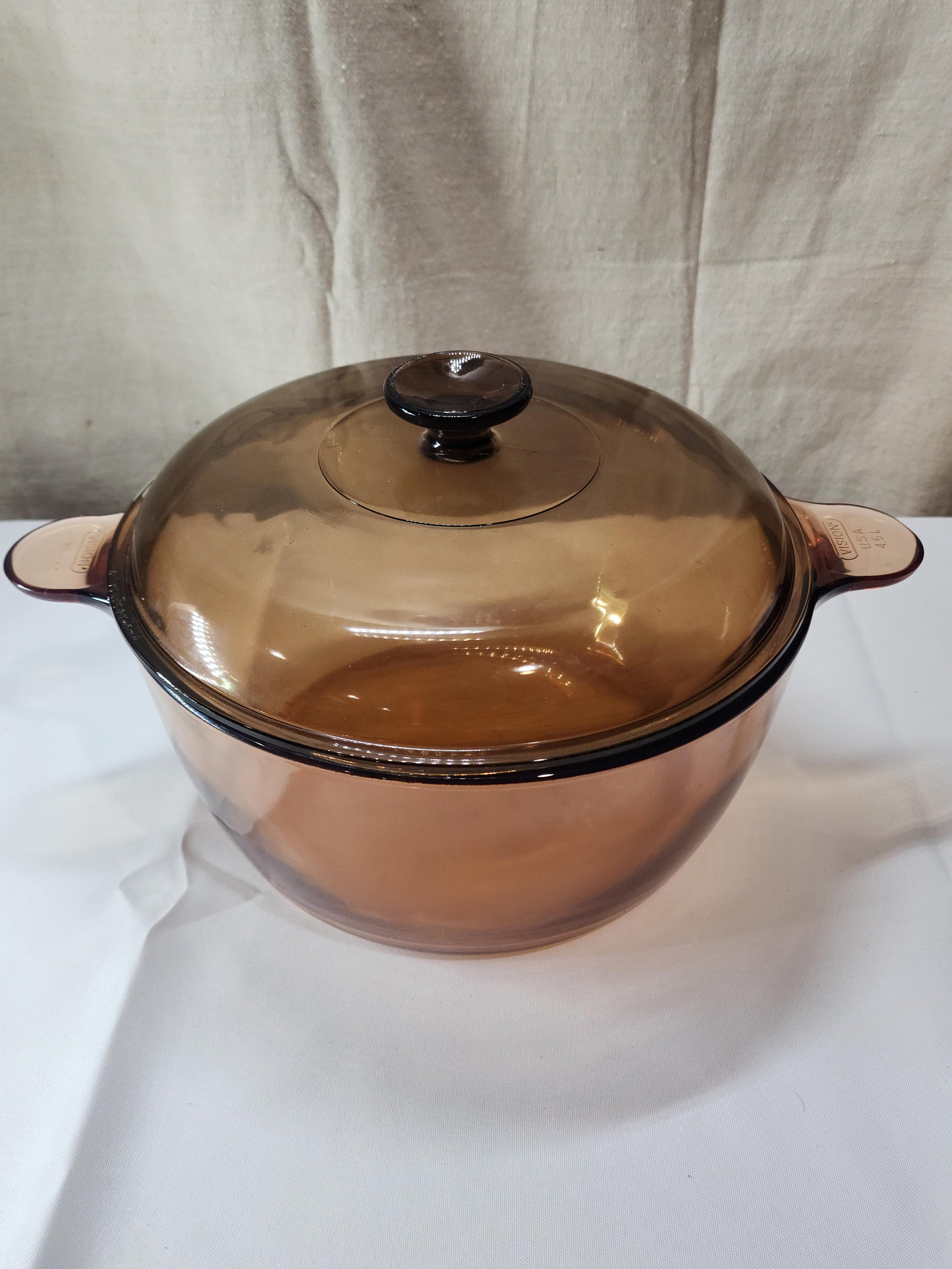 Corningware, Kitchen, Vision 45 L Dutch Oven With Lid By Corning Made In  Usa