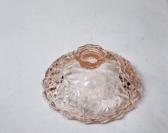 Vintage Jeannette Glass Co. Pink Holiday "Buttons And Bows "Creamer Lid
