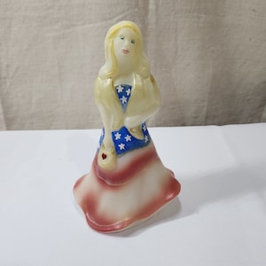 Fenton Art Glass 1st Edition Patriotic Ellie Doll Signed Shelley Fenton