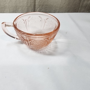 Vintage Pink Depression Glass Jeanette Cherry Blossom Cup