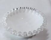 Vintage Fenton Silver Crest Low Dessert Bowl (Hard to Find)