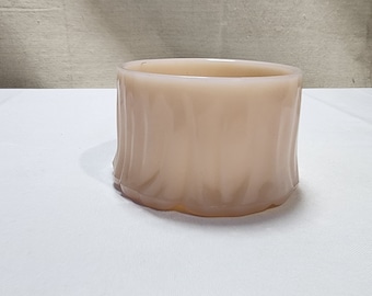 Vintage Akro Agate Glass Pink Slag Colonial Belle Lady Powder Box / Puff Box 6" bottom