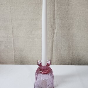 Vintage Fenton Rosa Glas Tulpe 2-Wege Kerzenhalter Votiv Teelichtkegel