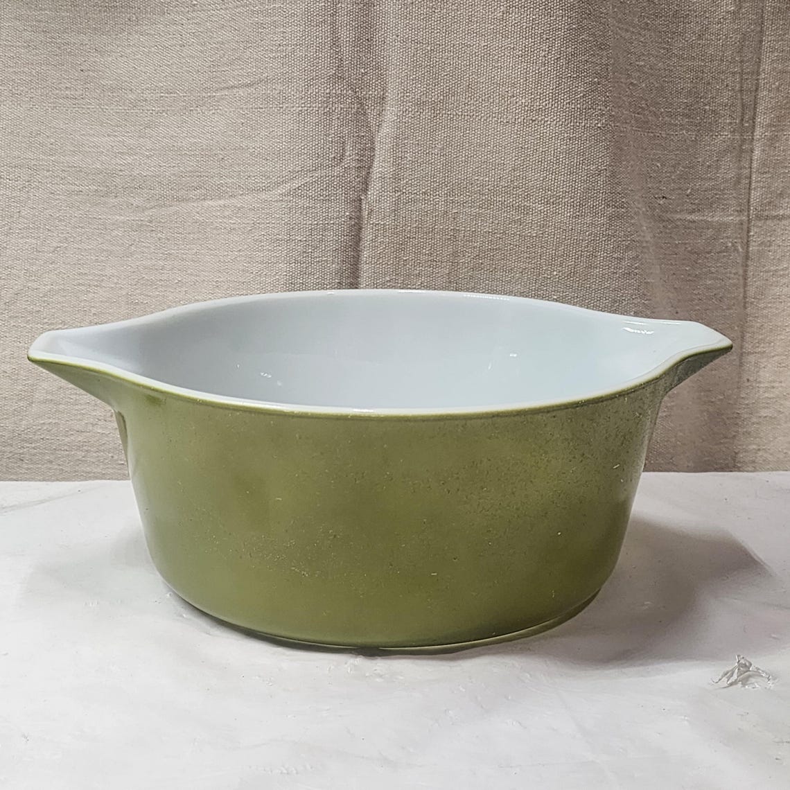Vintage Pyrex 475-B 2 1/2 Qt Green Casserole Dish Mixing Bowl Ovenware ...