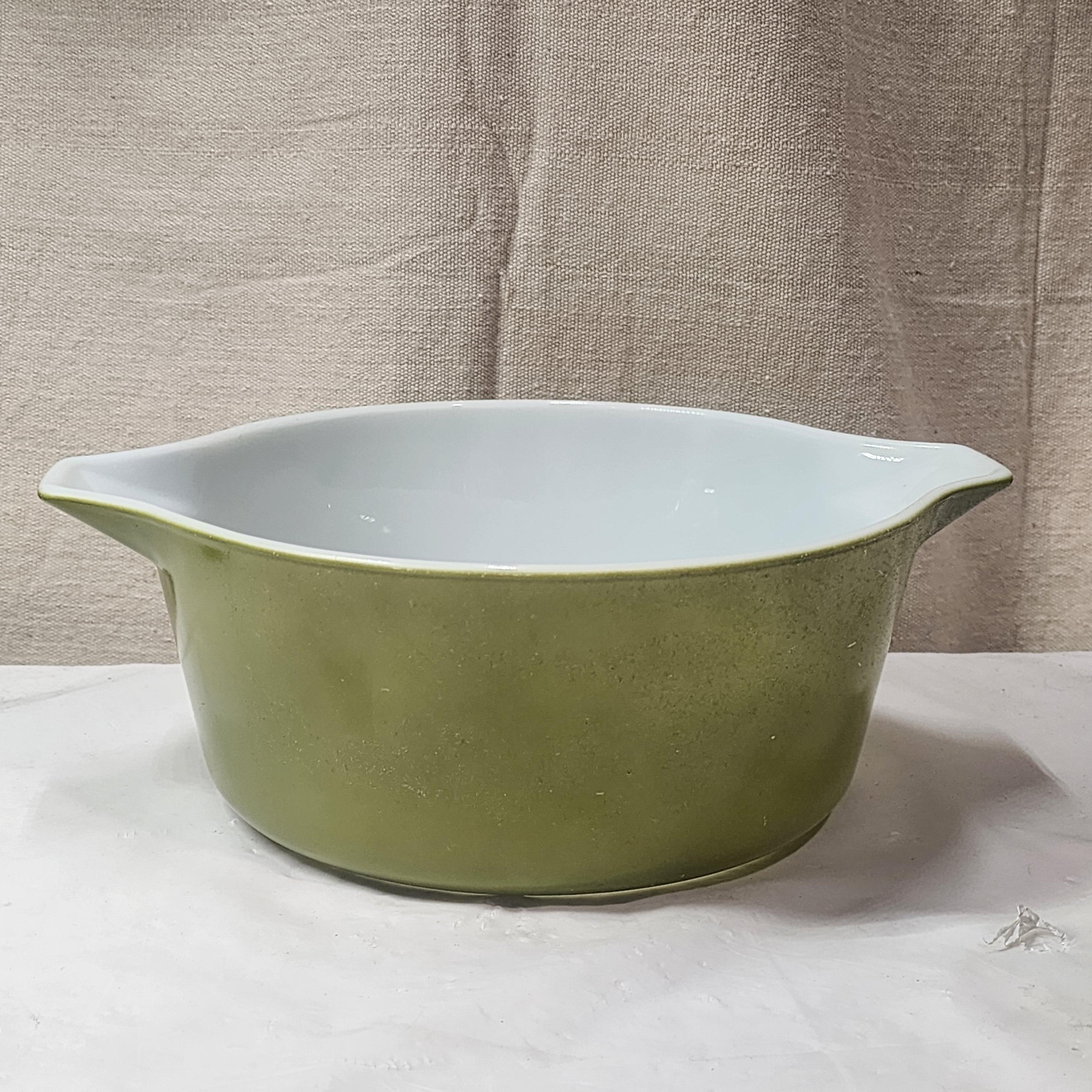 Vintage Pyrex 475-B 2 1/2 Qt Green Casserole Dish Mixing Bowl