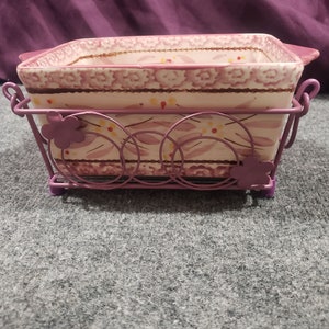 Temp-Tations by Tara Old World Lilac Casserole Dish 1qt W/ Warming Tray