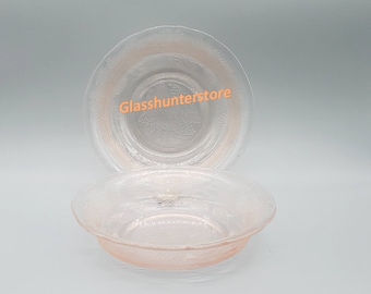 Macbeth Evans Dogwood rosa fördjupningsglasmüsli skål med rullade kanter 13,5 cm
