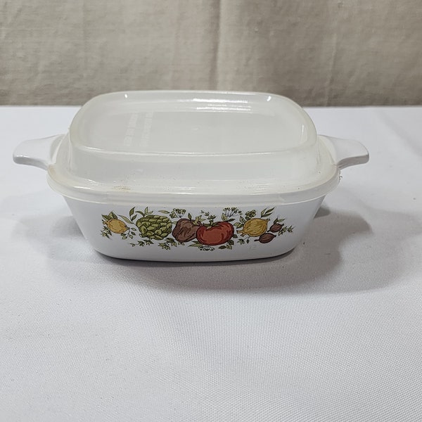 Corning Ware L'Echalote Spice of Life P-41-B , 1 3/4 Cup  w/ Plastic lid