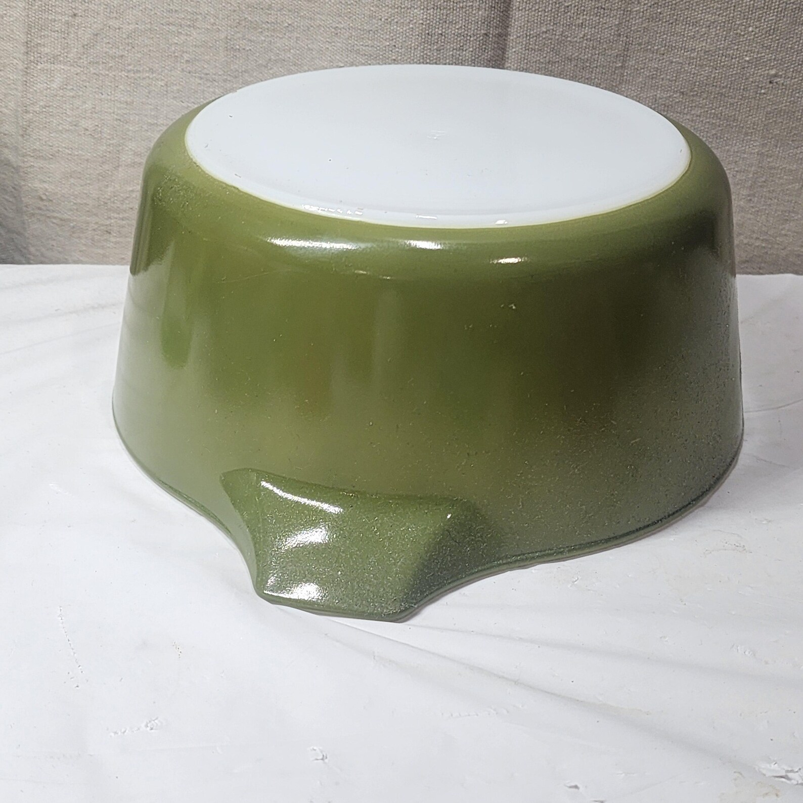 Vintage Pyrex 475-B 2 1/2 Qt Green Casserole Dish Mixing Bowl Ovenware ...