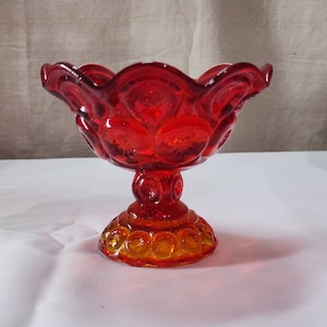 Vintage L.E. Smith Moon and Stars Compote Candy Dish