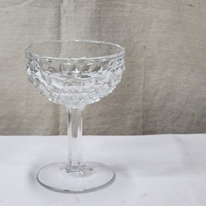 Vintage  Fostoria American Clear Champagne / Tall Sherbet Glasses 4 5/8&quot;