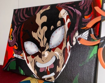 Peinture anime personnalisée sur toile - Entièrement personnalisée (peinte à la main)