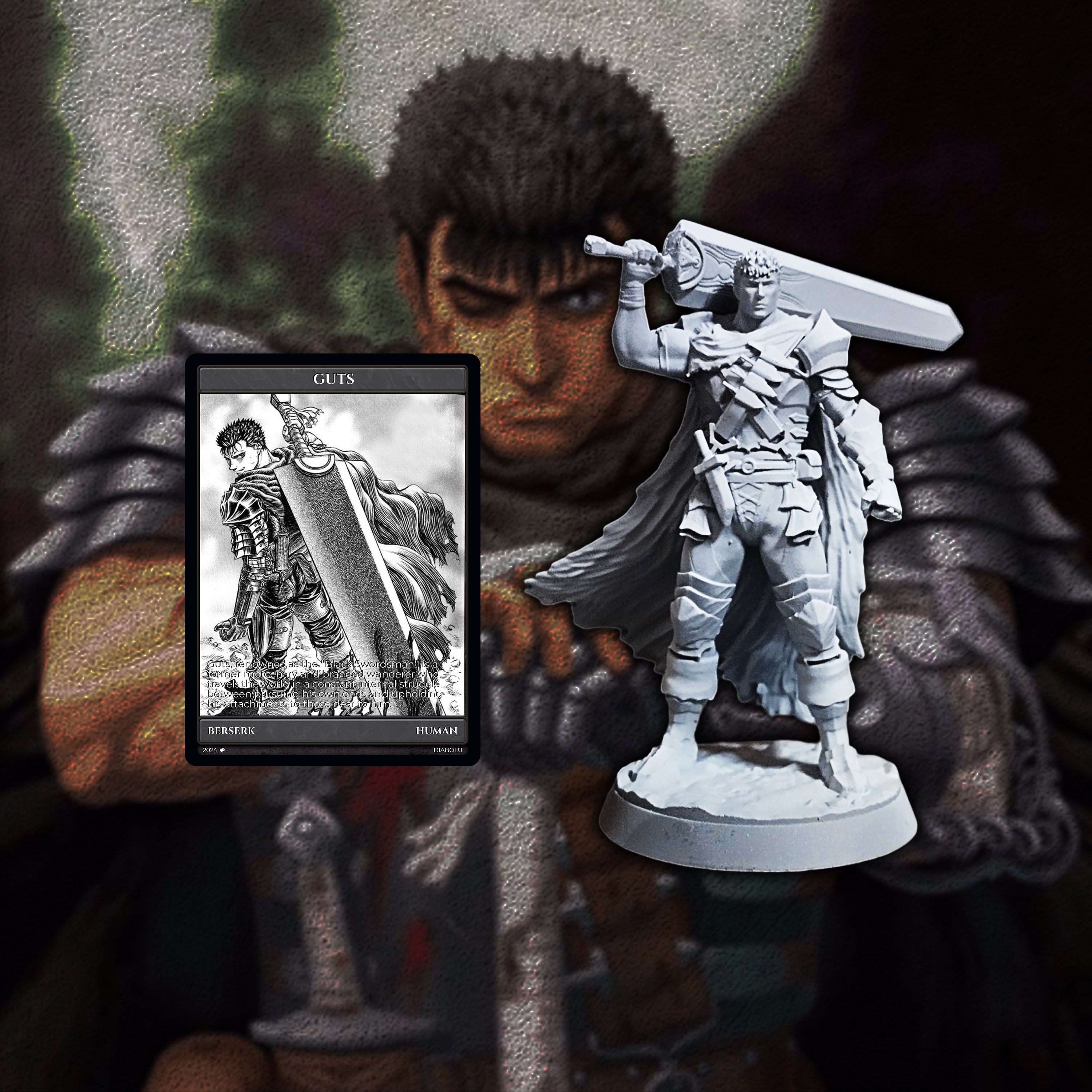 The Black Swordsman – Guts High-quality Resin Miniature