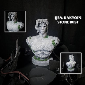 Kakyoin - JJBA Stone Bust | 3D Printed Resin Figure, Anime Collectible, JJBA Statue, Otaku Gift