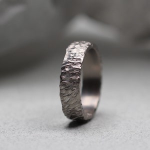 Titanium Wedding Ring Brush-Stroke Matt Finish. 6.00 mm, 7.00 mm, 8.00 mm. Comfort fit.