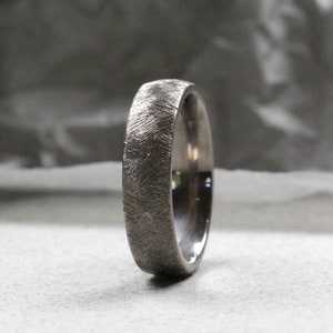 Titanium Wedding Ring Textured Matt Finish 6.00 mm. Comfort fit. Titanium wedding ring.