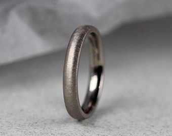 Titanium Slim Wedding Ring Horizontal Matt Finish. 2.00 mm, 2.50 mm, 3.00 mm, 4.00 mm. Comfort fit. Titanium wedding ring.