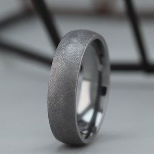Tantalum Wedding Ring. Heavy matt finish. Comfort fit. Pure tantalum ring. FREE ENGRAVING.