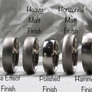 Titanium Wedding Rings Set. Ice-effect matt finish. Matching wedding rings set. Comfort fit.