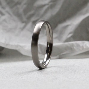 Titanium Slim Wedding Ring Matt Finish. Comfort fit. 2.00 mm, 2.50 mm, 3.00 mm, 4.00 mm. Titanium wedding ring.