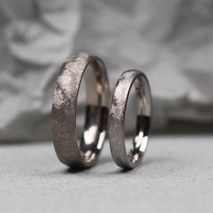 Titanium Wedding Rings Set. Cross matt finish. Matching wedding rings set. Comfort fit.