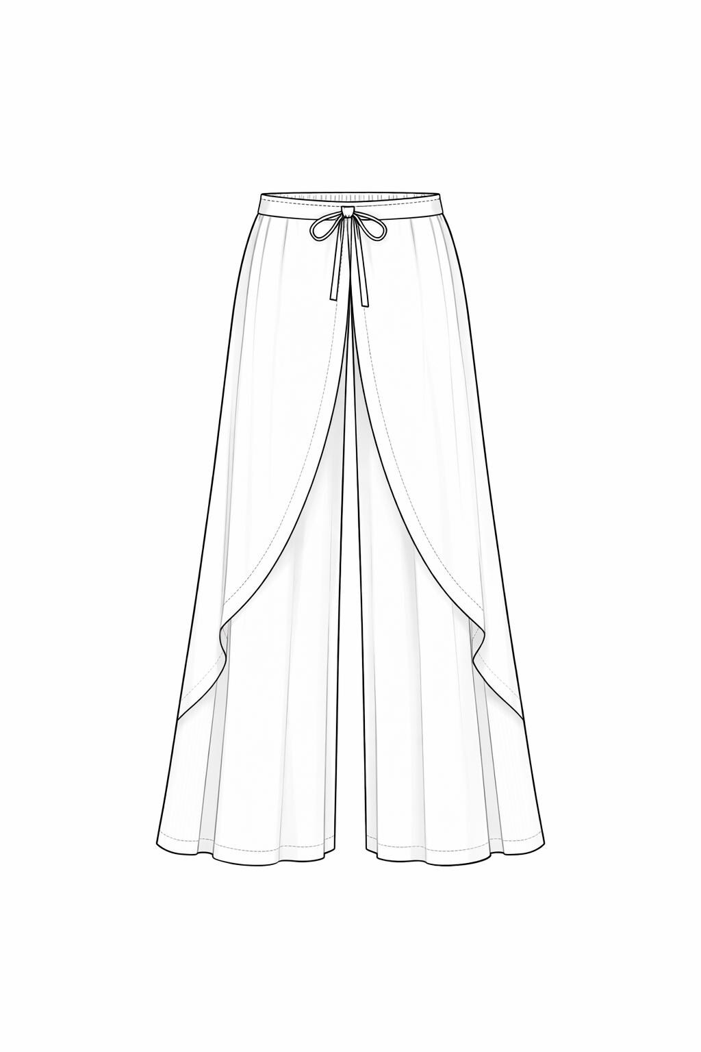 Luna Wrap Pants Pattern PDF | Wide Leg Beach Pants | Skirt Pants Sewing ...
