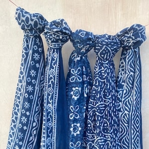 Wholesale Indigo Beach Wrap Sarong, Indigo Hand Block Pareo, Beach Cover-Up, Soft Cotton Fabric Sarong, Handmade Sarong, Summer Pareo