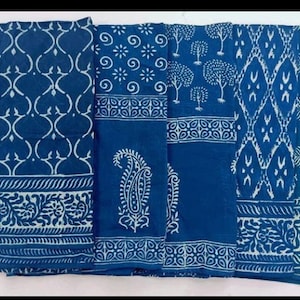 Indigo Blue Cotton Sarong: Bohemian Beach Cover-Up