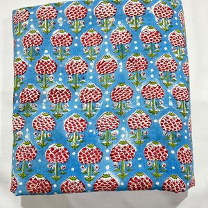 Blue Floral Print Fabric BY The Yard, Soft Quilting Cotton Fabric, Dressmaking Fabric, Sewing Fabric, Curtains Fabric