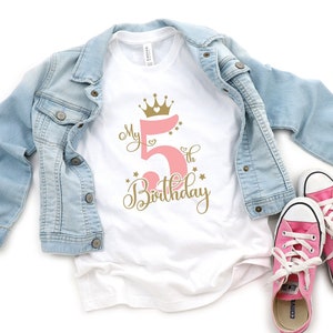 Birthday Shirt, Fifth Birthday, My 5th Birthday, Fifth Birthday, Its My Birthday, Birthday T Shirt, Birthday Girl