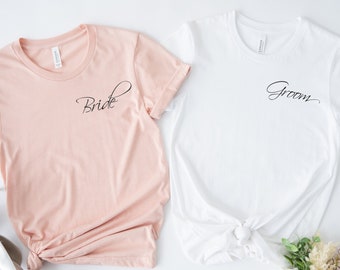 Bride and Groom Cotton Shirt: Just Married Honeymoon Tee