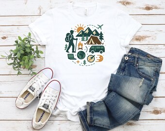 Nomad Nature Lover T-Shirt: Outdoor Camping Design