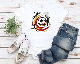Customizable Football/Soccer Team T-Shirt: 100% Cotton