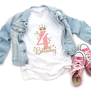 Birthday Shirt, 4th Birthday, My 4th Birthday, Fourth Birthday, Its My Birthday, Birthday T Shirt, Birthday Girl