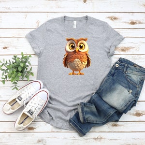 Cute Owl T-Shirts, Owl Tshirt, Animal Tshirt, Animal Lover Shirt, Woodland An